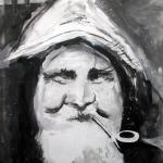 Man With Pipe by Paul Daukas in Acrylic