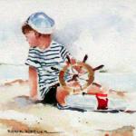 Ahoy Mate, Watercolor, Linda Werner