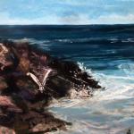 Barnegat Jetty, Gouache, Irene Bausmith