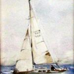 Sail Away, Watercolor, Linda Werner